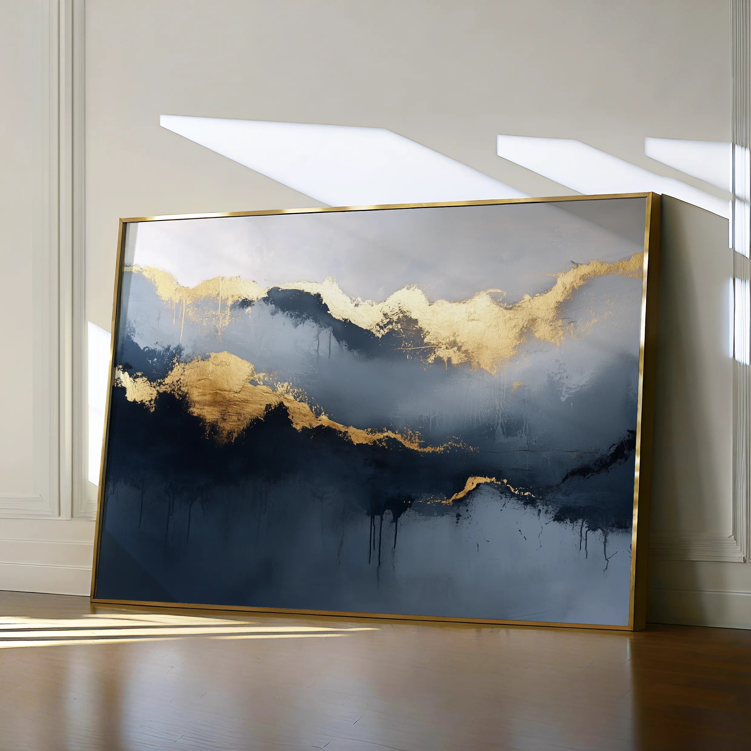 Abstract 471 Canvas Art 18" x 24" / 45 x 60 cm / Black