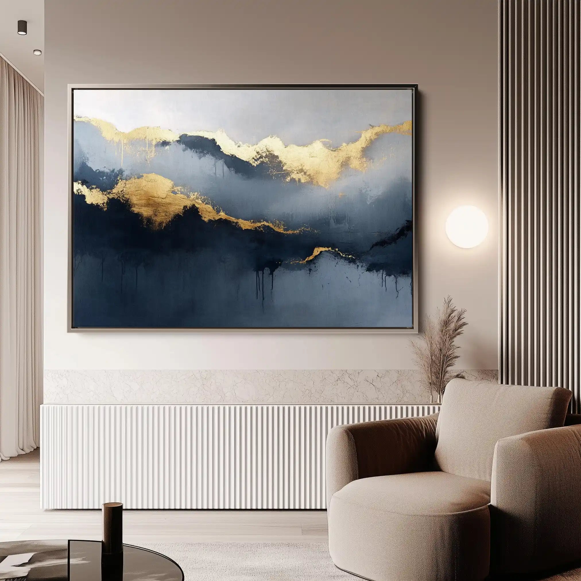 Abstract 471 Canvas Art 60 x 40 cm / Black