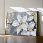 Floral 471 Canvas Art 18" x 24" / 45 x 60 cm / Black