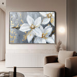 Floral 471 Canvas Art 18" x 24" / 45 x 60 cm / Black