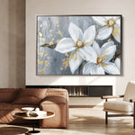 Floral 471 Canvas Art 18" x 24" / 45 x 60 cm / Black