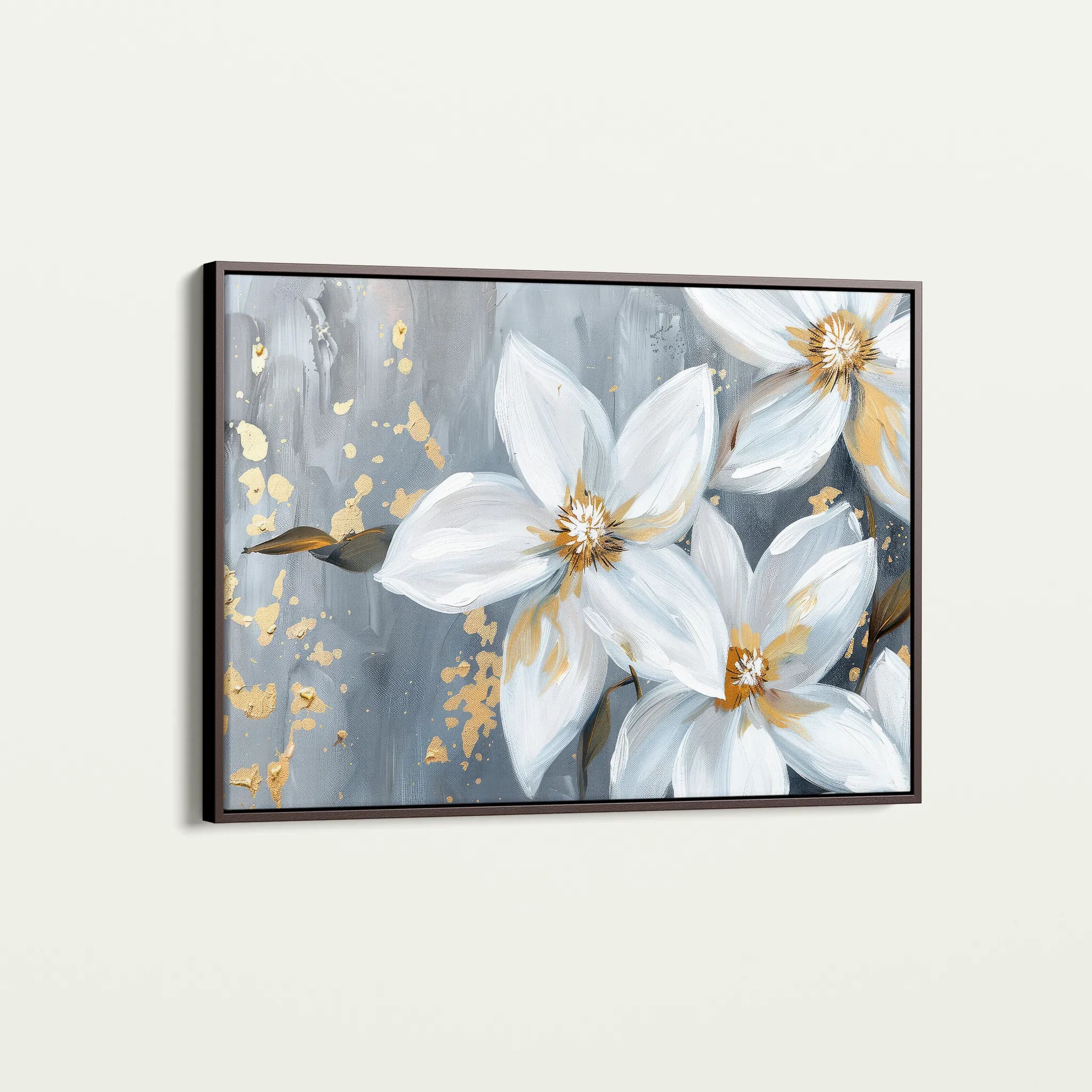 Floral 471 Canvas Art 18" x 24" / 45 x 60 cm / Black
