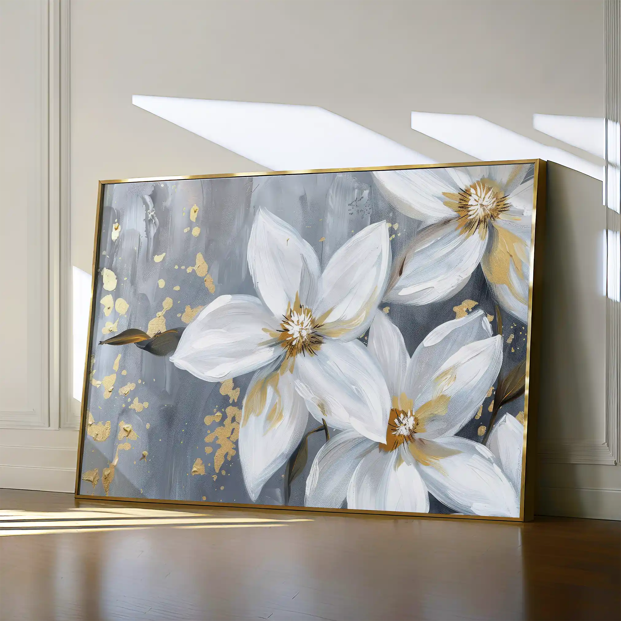 Floral 471 Canvas Art 60 x 40 cm / Black