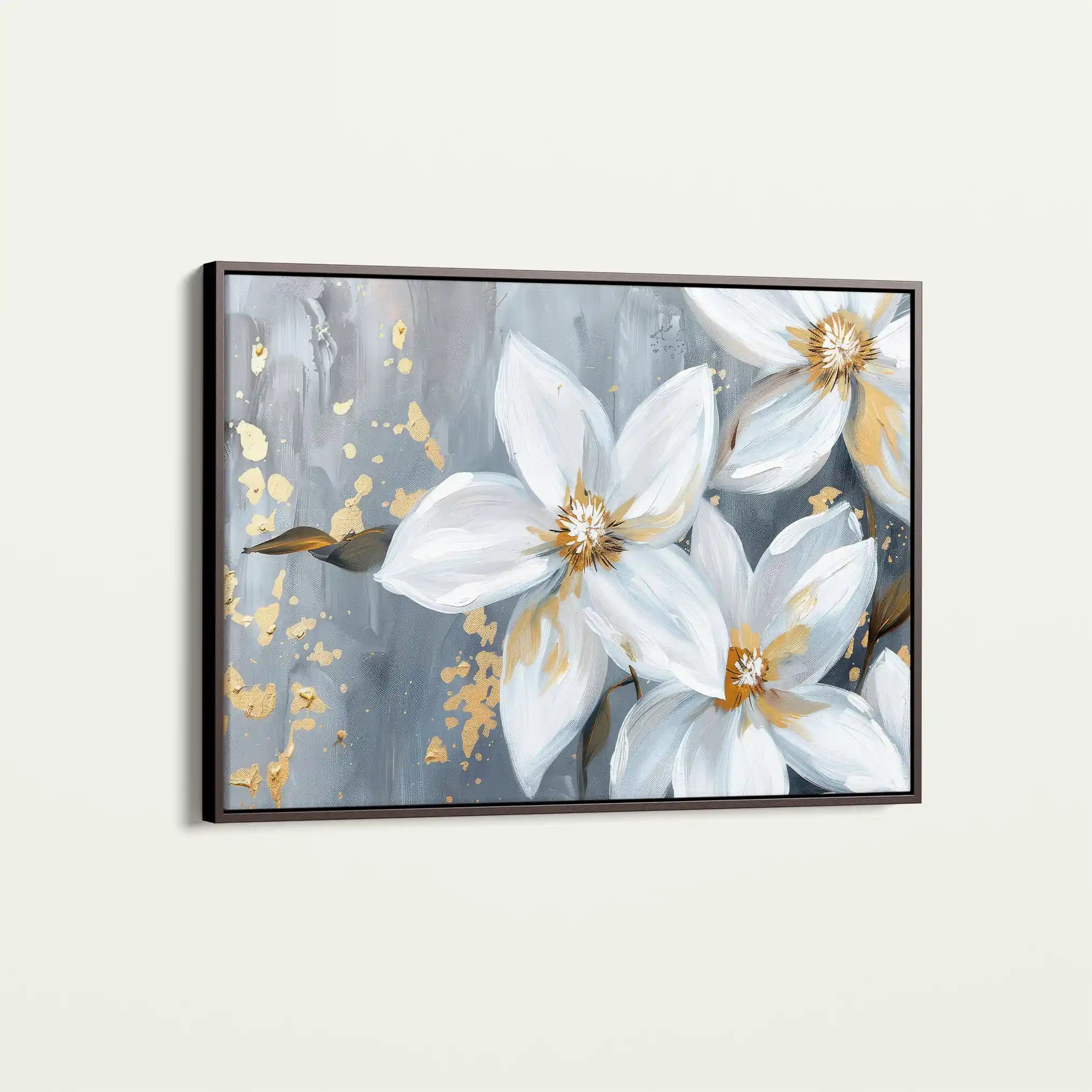 Floral 471 Canvas Art 60 x 40 cm / Black