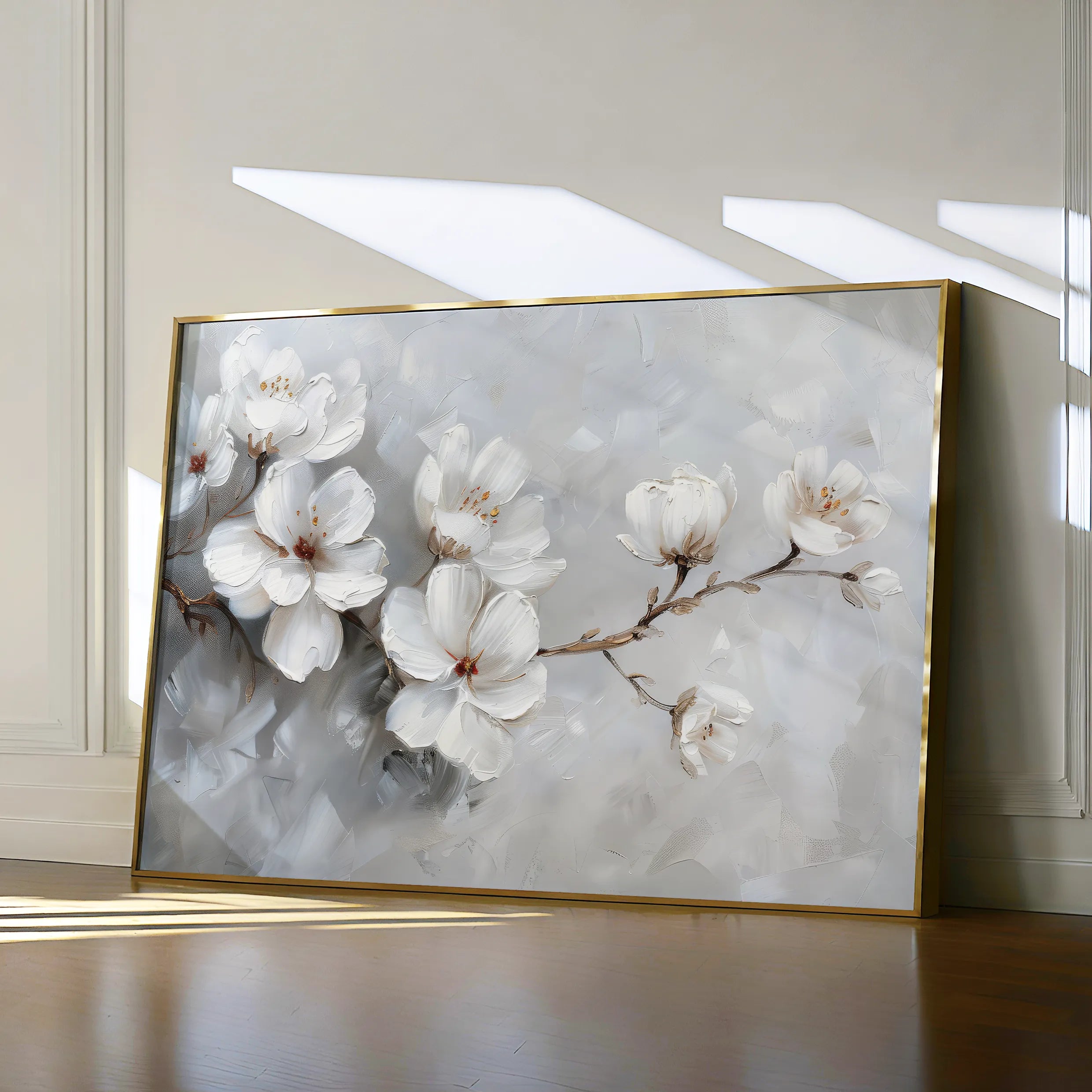 Floral 472 Canvas Art 18" x 24" / 45 x 60 cm / Black