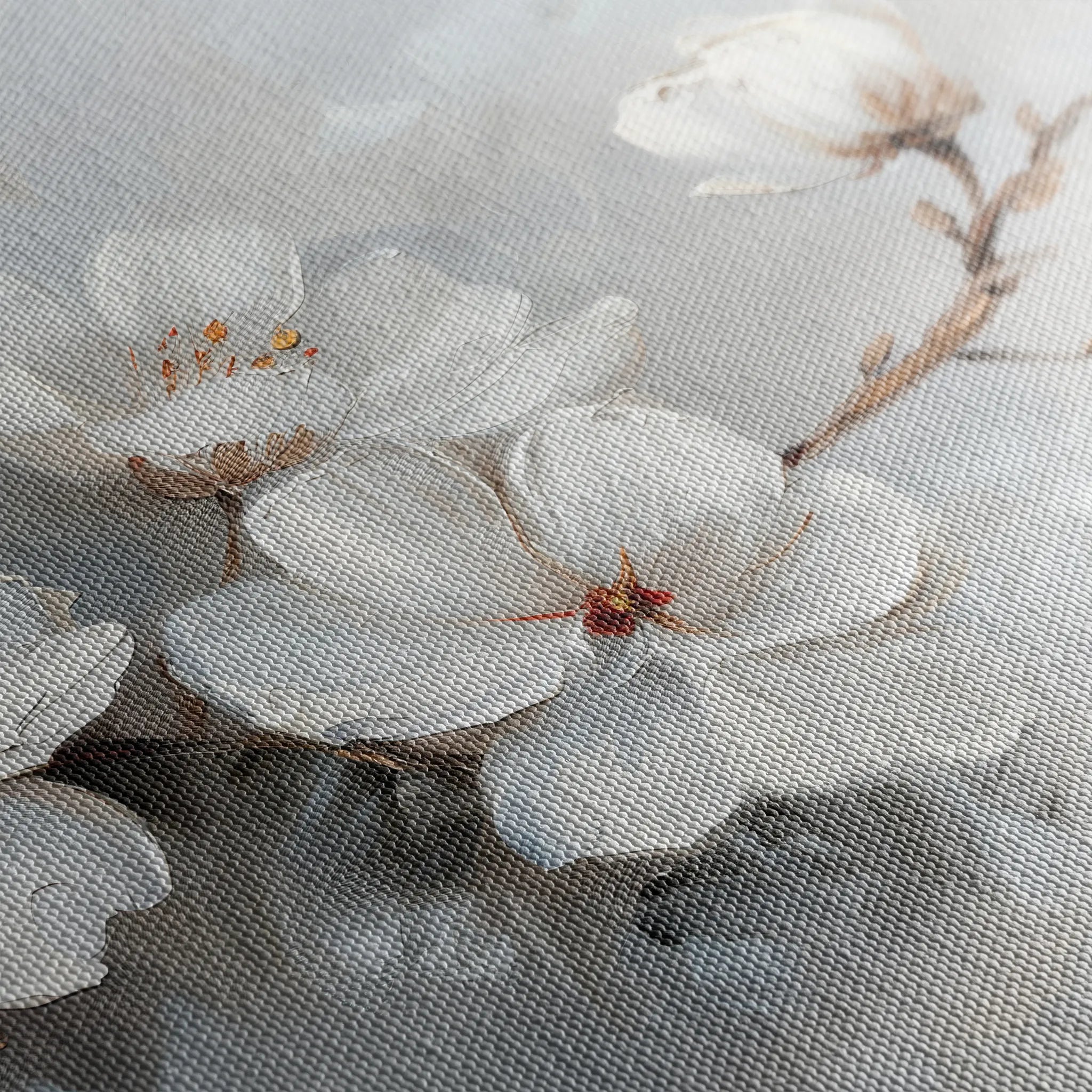 Floral 472 Canvas Art 18" x 24" / 45 x 60 cm / Black
