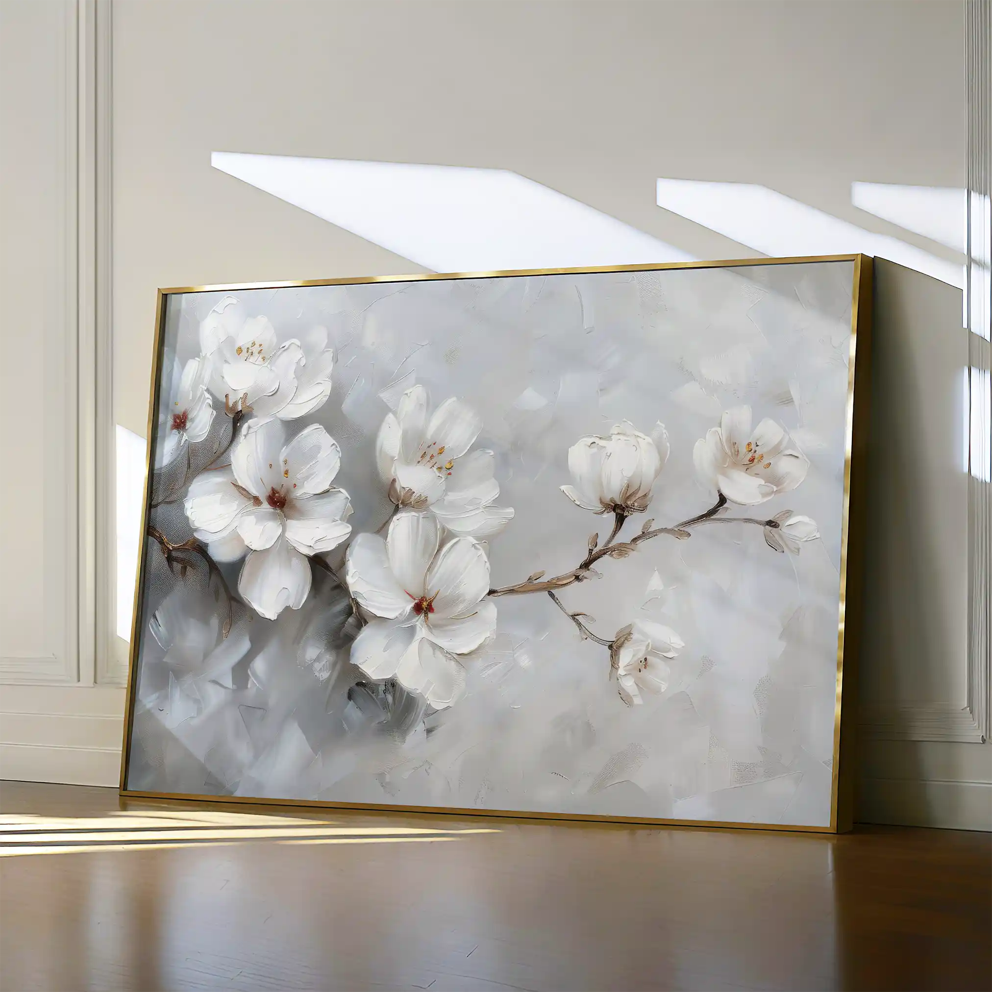 Floral 472 Canvas Art 60 x 40 cm / Black