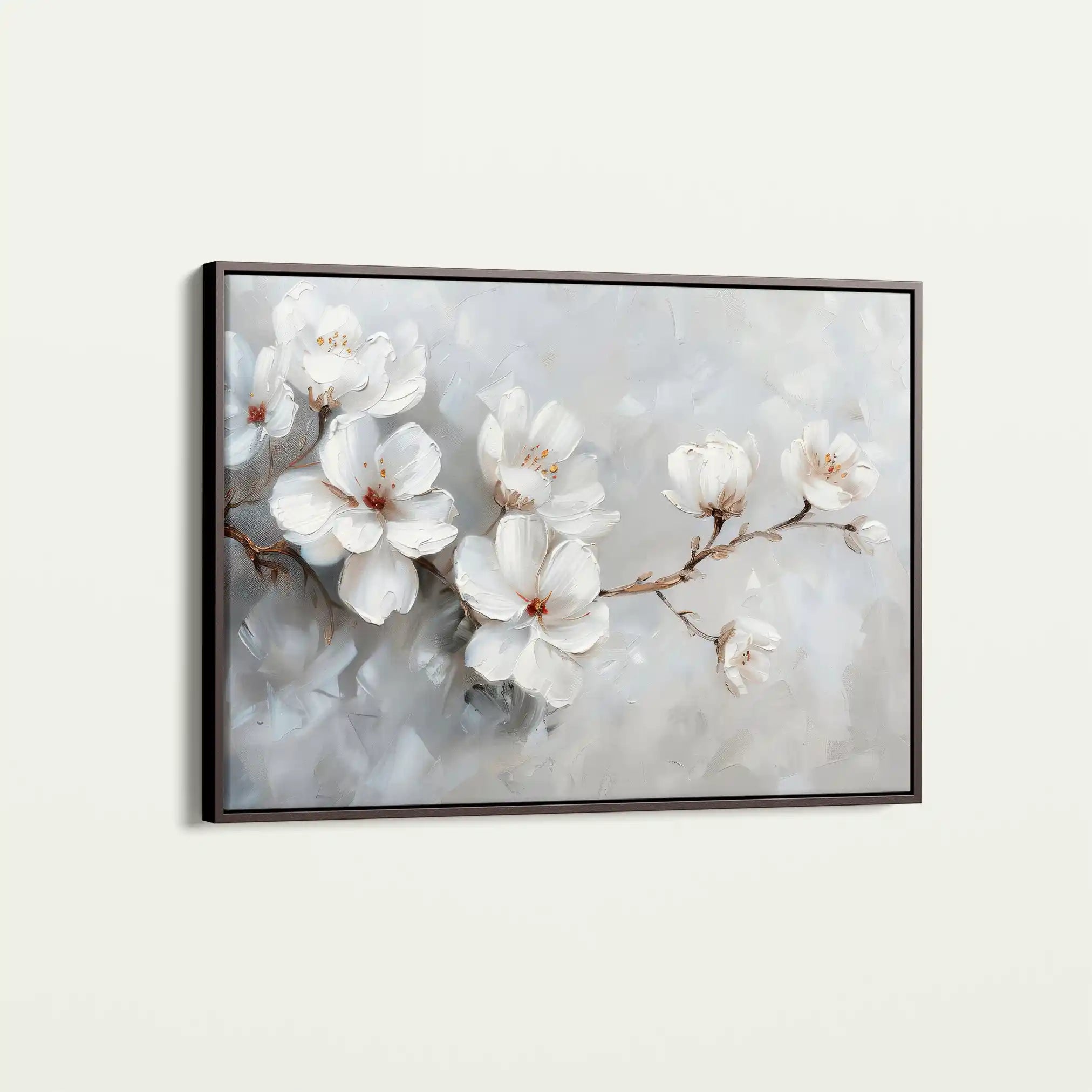 Floral 472 Canvas Art 60 x 40 cm / Black