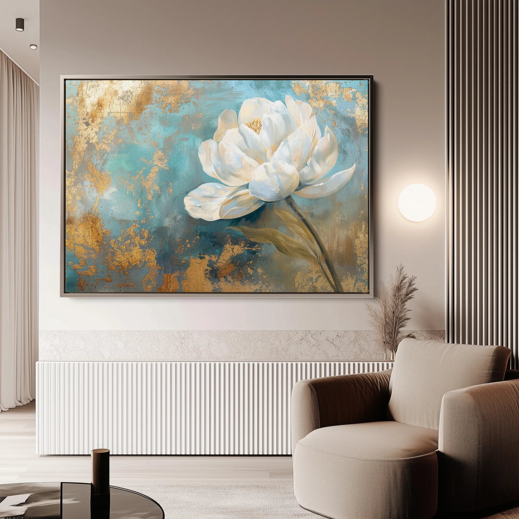 Floral 473 Canvas Art 18" x 24" / 45 x 60 cm / Black
