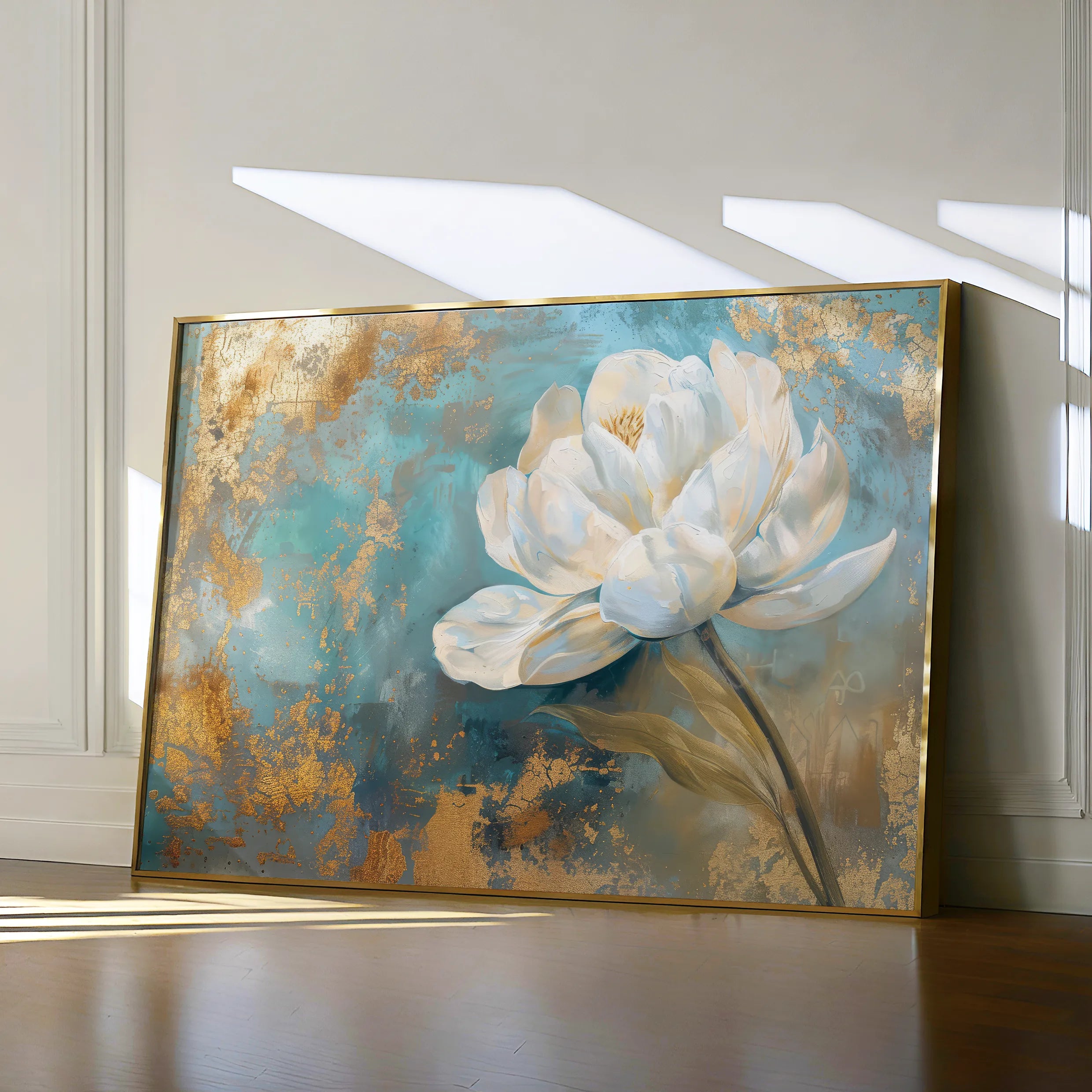Floral 473 Canvas Art 18" x 24" / 45 x 60 cm / Black