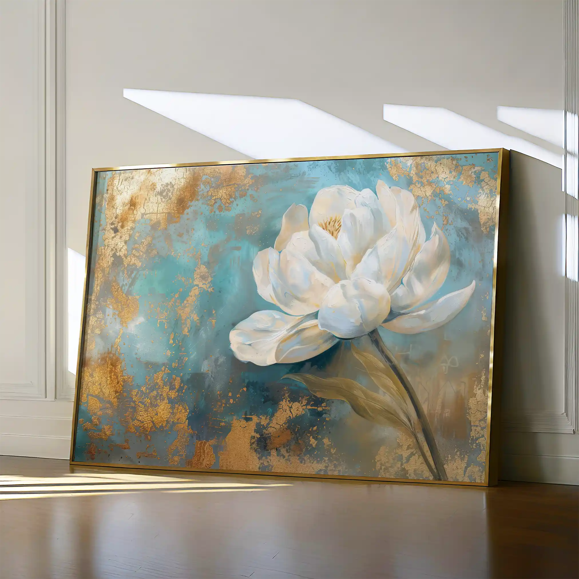 Floral 473 Canvas Art 60 x 40 cm / Black