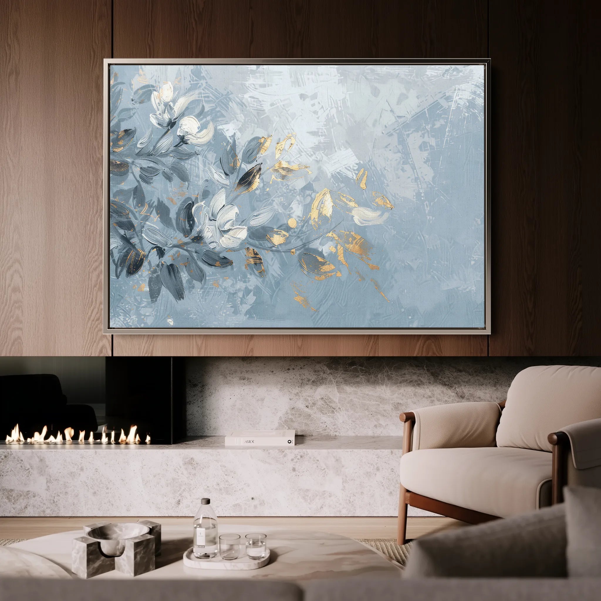 Floral 474 Canvas Art 18" x 24" / 45 x 60 cm / Black