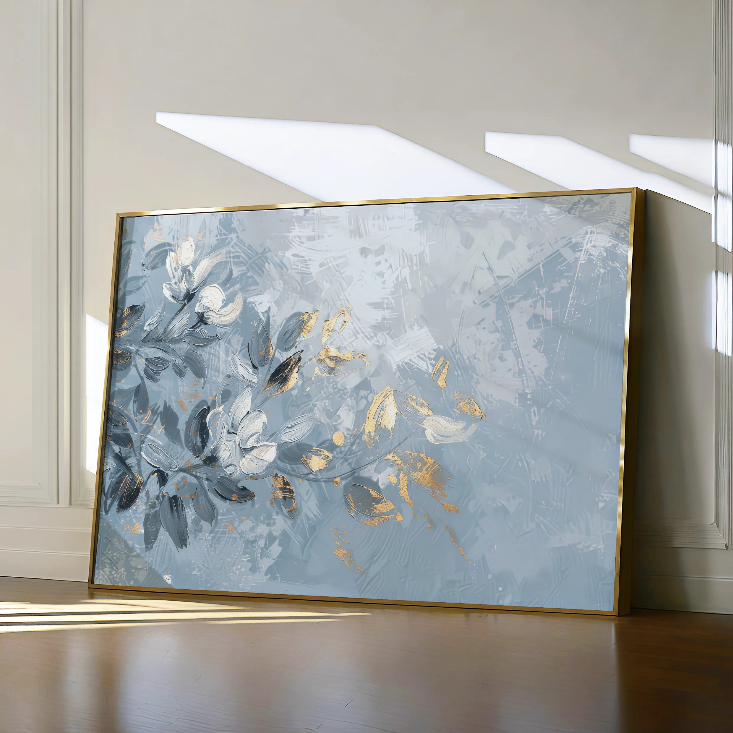 Floral 474 Canvas Art 18" x 24" / 45 x 60 cm / Black