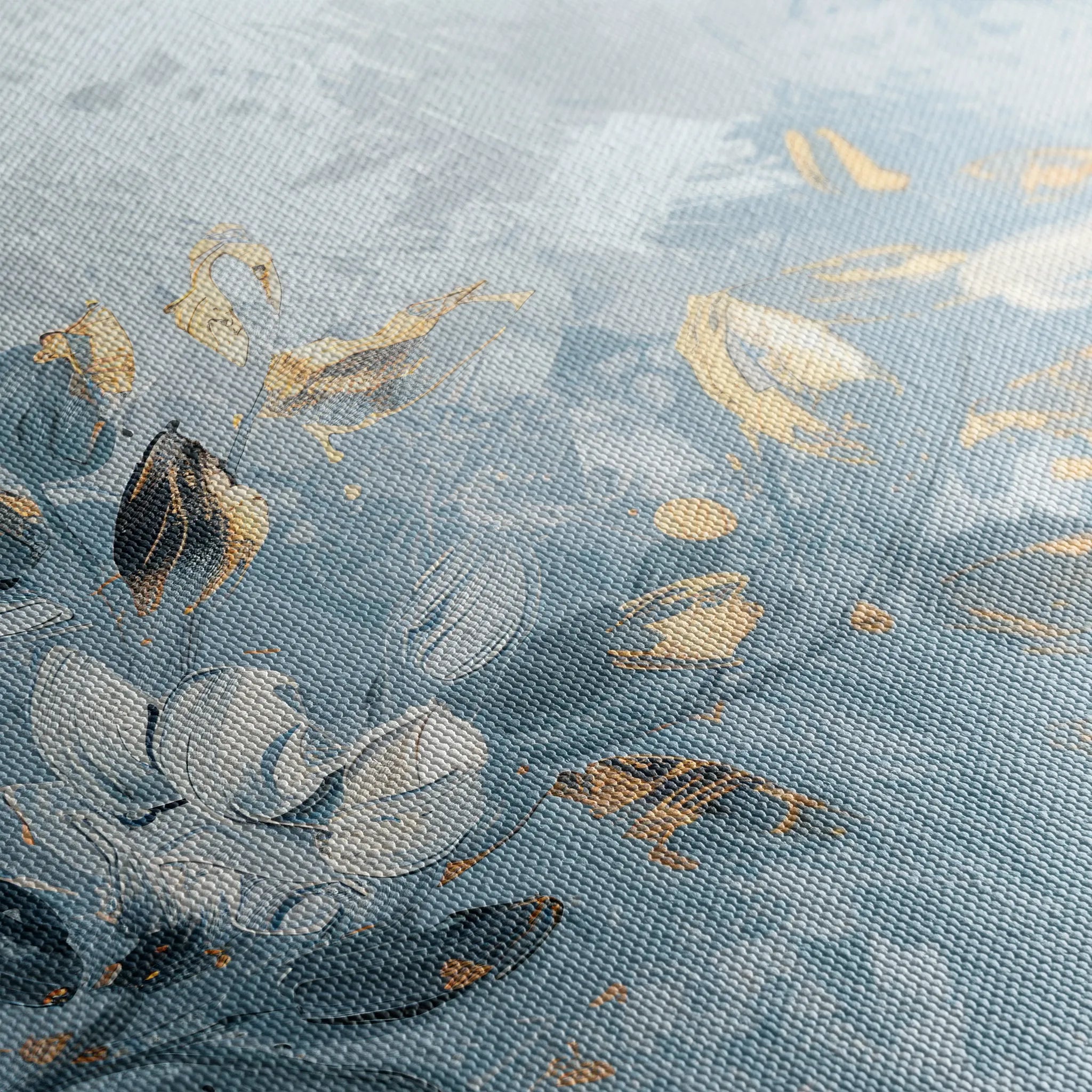 Floral 474 Canvas Art 18" x 24" / 45 x 60 cm / Black