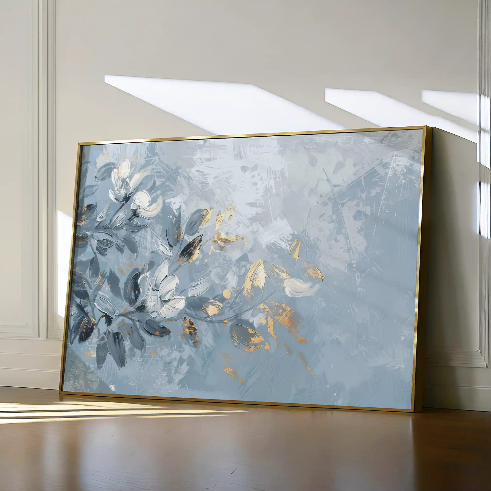 Floral 474 Canvas Art 60 x 40 cm / Black