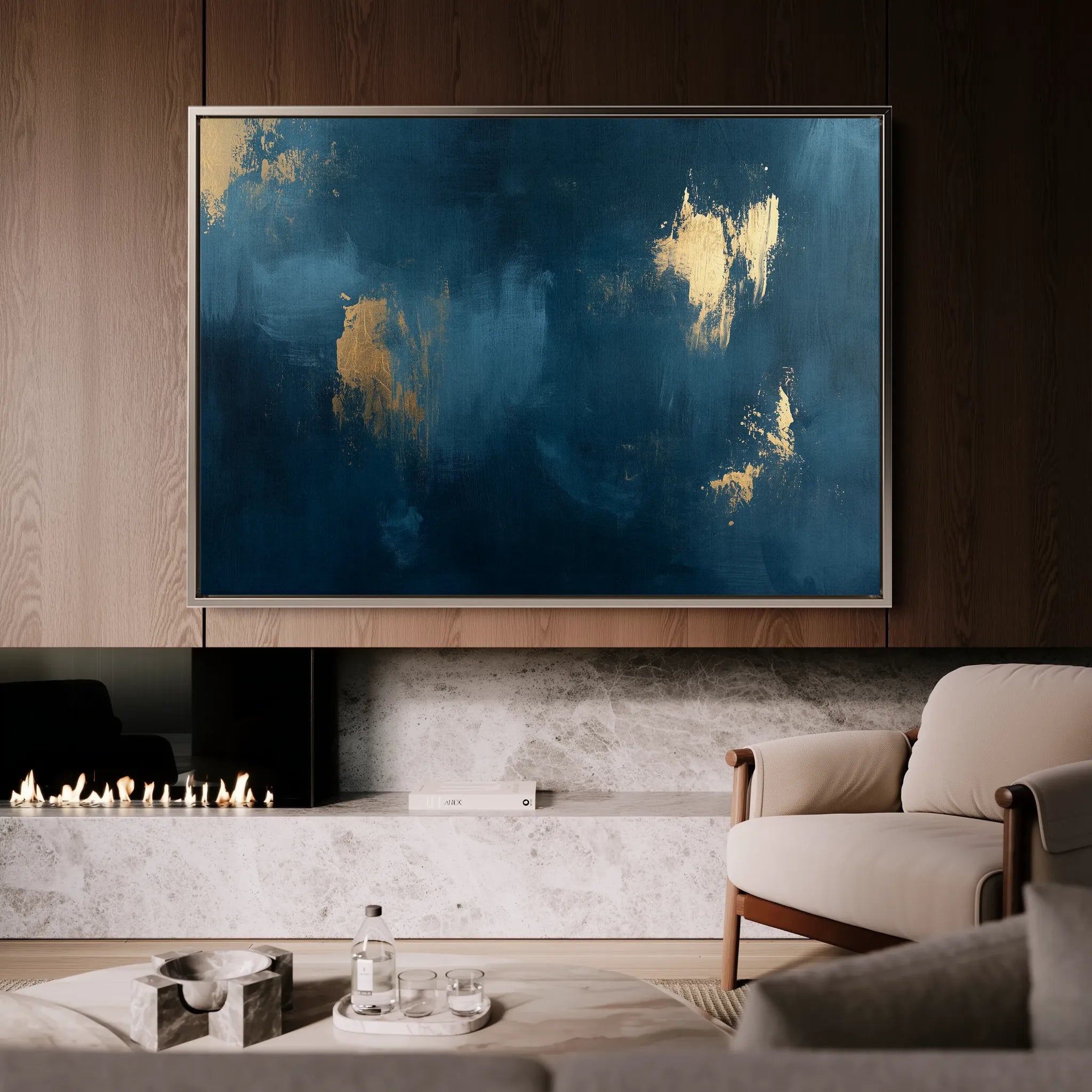 Abstract 475 Canvas Art 18" x 24" / 45 x 60 cm / Black
