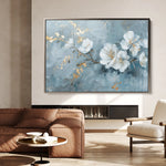 Floral 475 Canvas Art 18" x 24" / 45 x 60 cm / Black