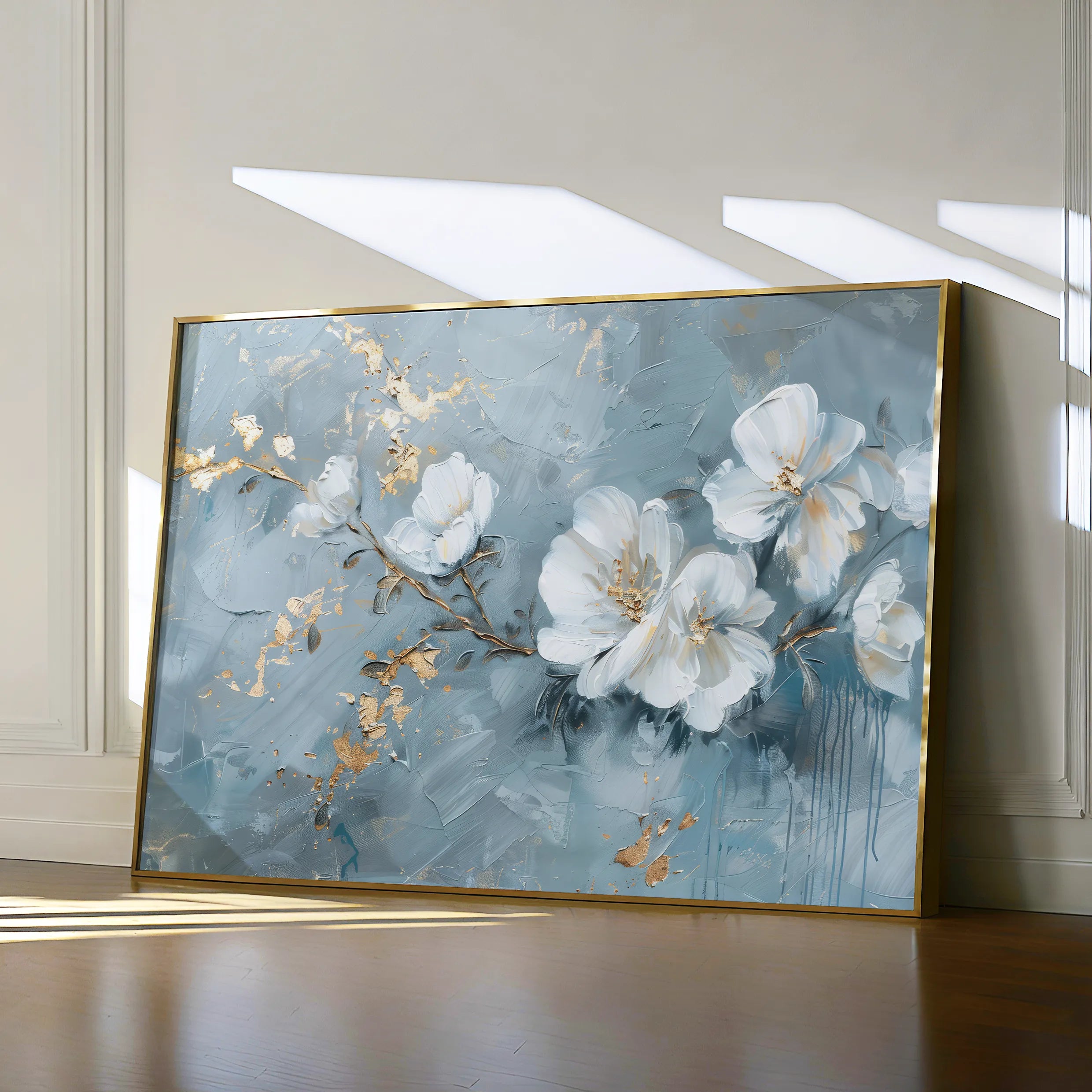 Floral 475 Canvas Art 18" x 24" / 45 x 60 cm / Black