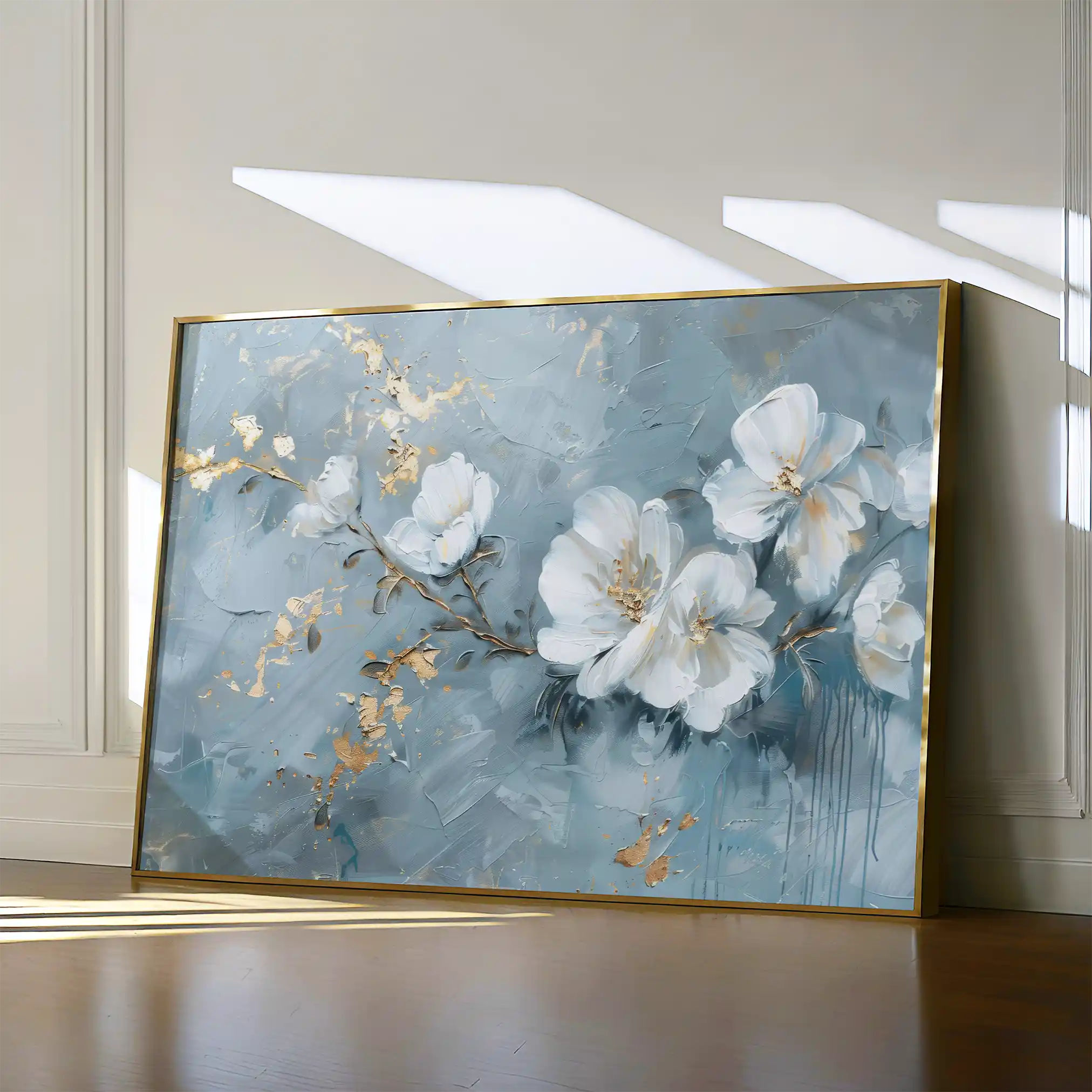 Floral 475 Canvas Art 60 x 40 cm / Black