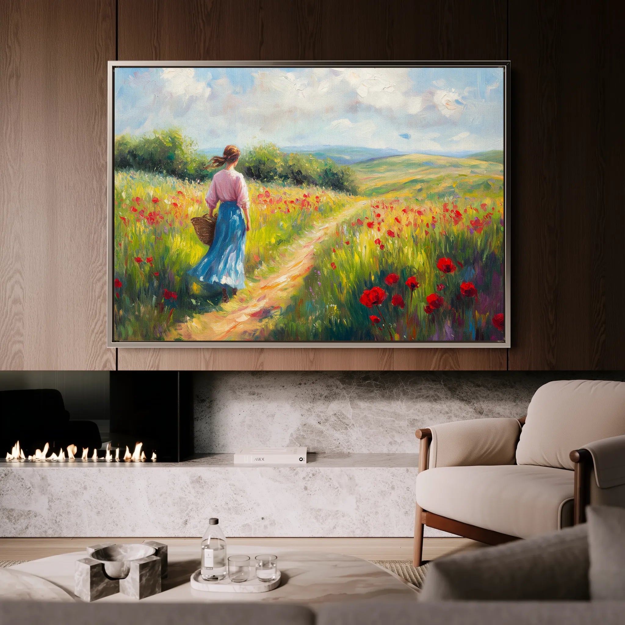 Landscape 475 Canvas Art 18" x 24" / 45 x 60 cm / Black