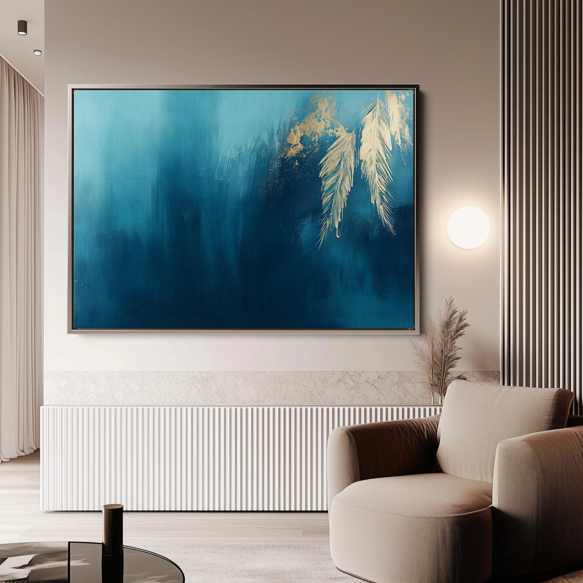 Abstract 476 Canvas Art 18" x 24" / 45 x 60 cm / Black