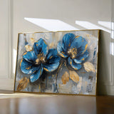 Floral 476 Canvas Art 18" x 24" / 45 x 60 cm / Black