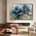 Floral 476 Canvas Art 18" x 24" / 45 x 60 cm / Black