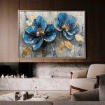 Floral 476 Canvas Art 18" x 24" / 45 x 60 cm / Black