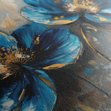 Floral 476 Canvas Art 18" x 24" / 45 x 60 cm / Black