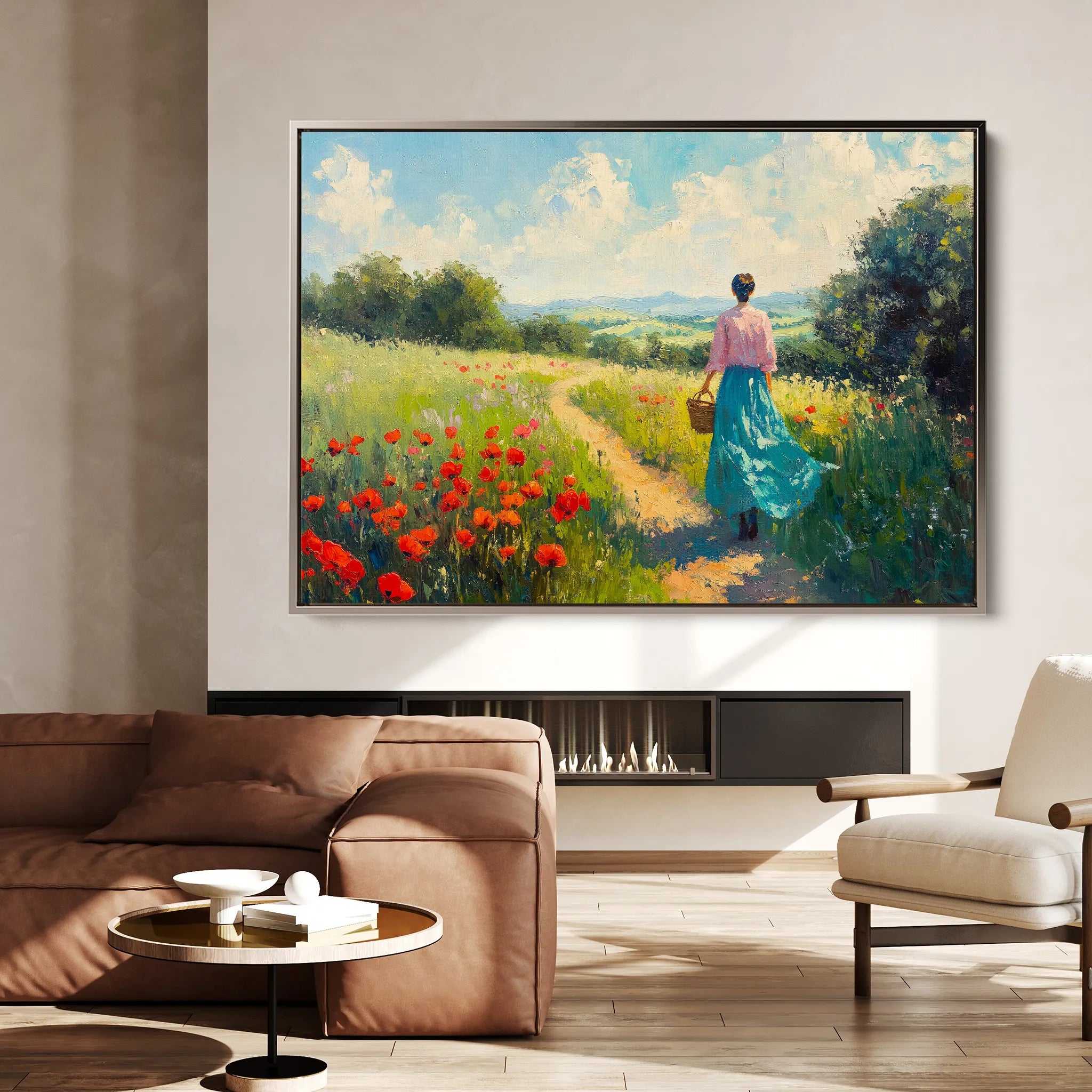 Landscape 476 Canvas Art 18" x 24" / 45 x 60 cm / Black