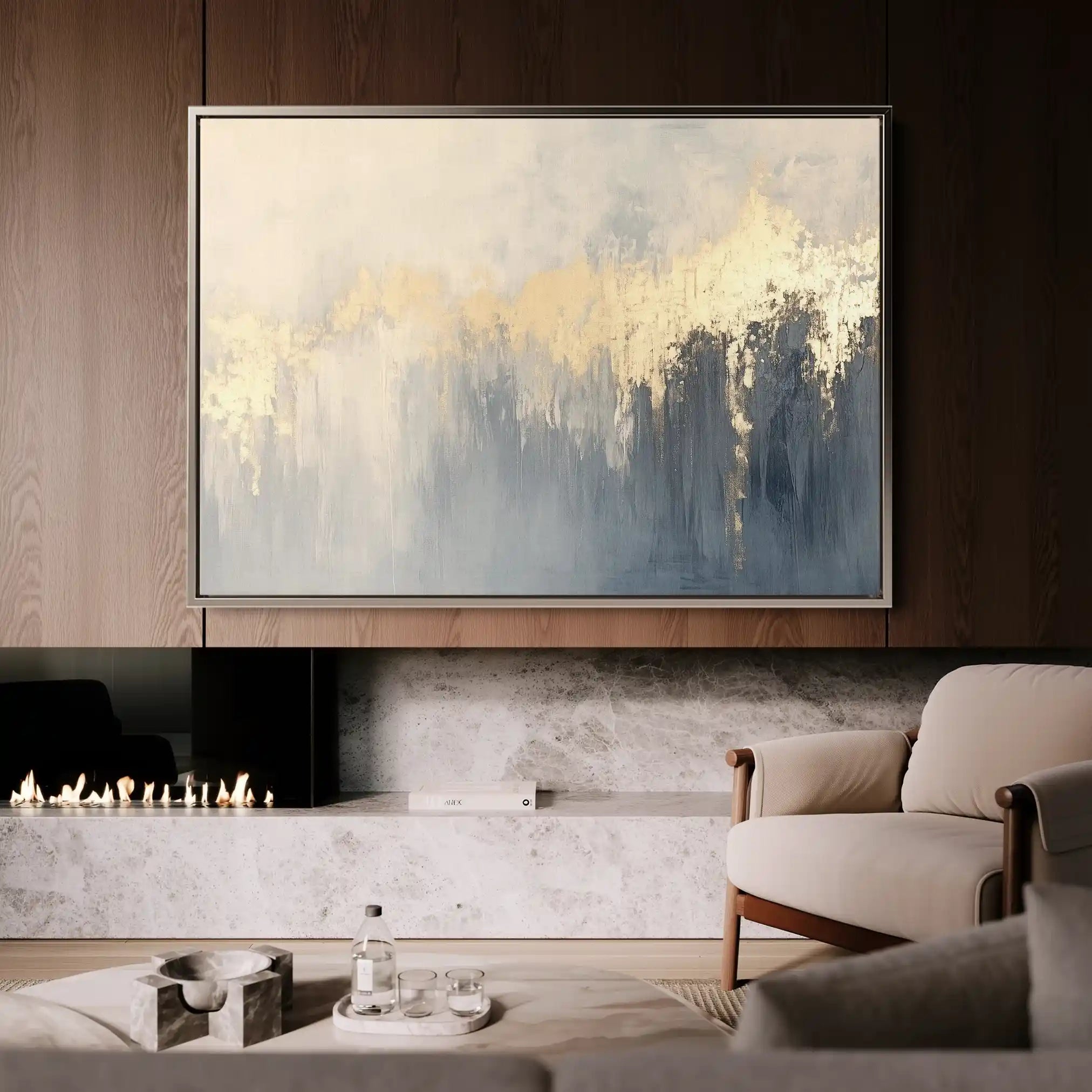 Abstract 477 Canvas Art 18" x 24" / 45 x 60 cm / Black