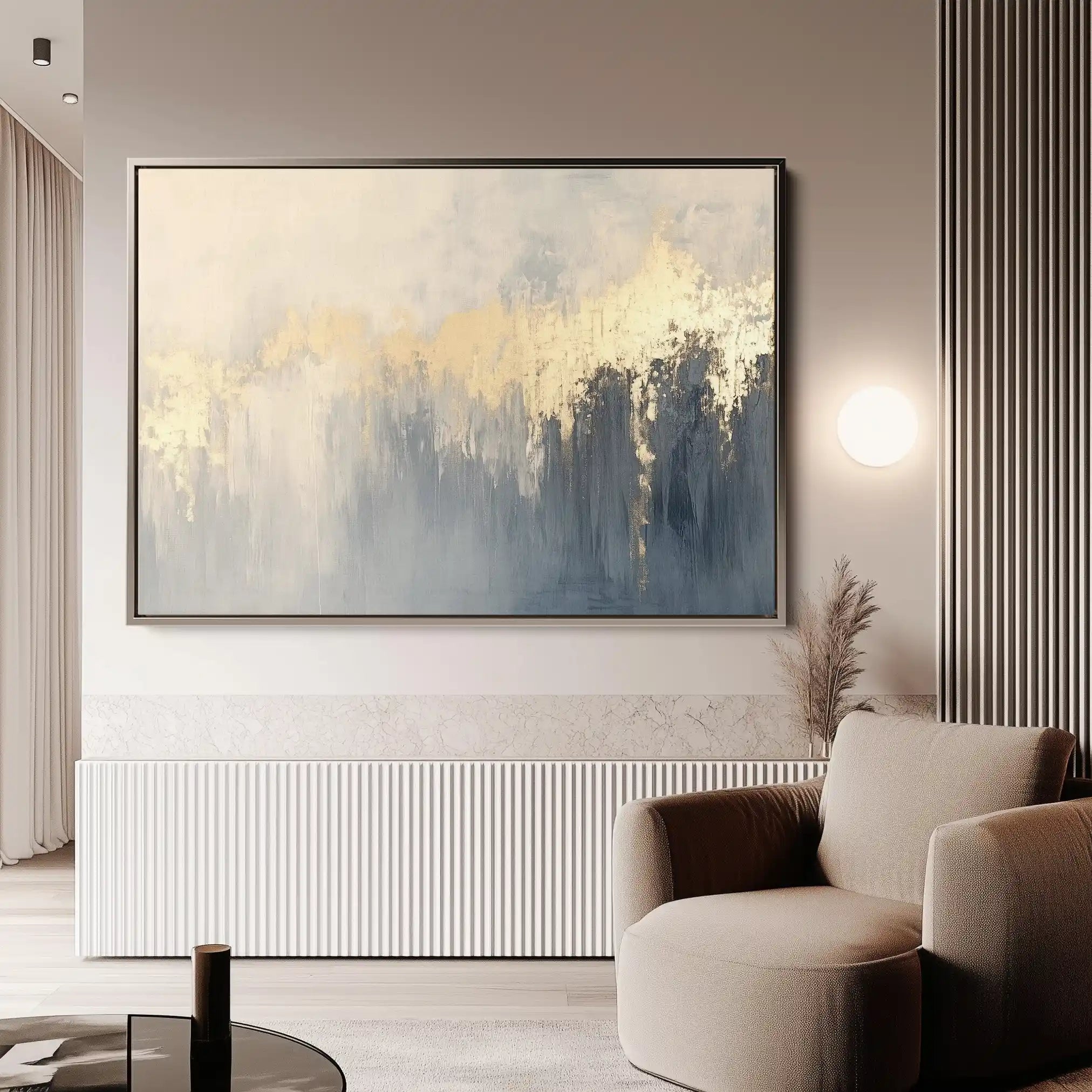 Abstract 477 Canvas Art 18" x 24" / 45 x 60 cm / Black