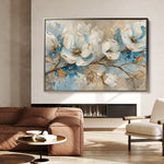 Floral 477 Canvas Art 18" x 24" / 45 x 60 cm / Black