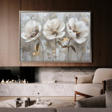 Floral 478 Canvas Art 18" x 24" / 45 x 60 cm / Black