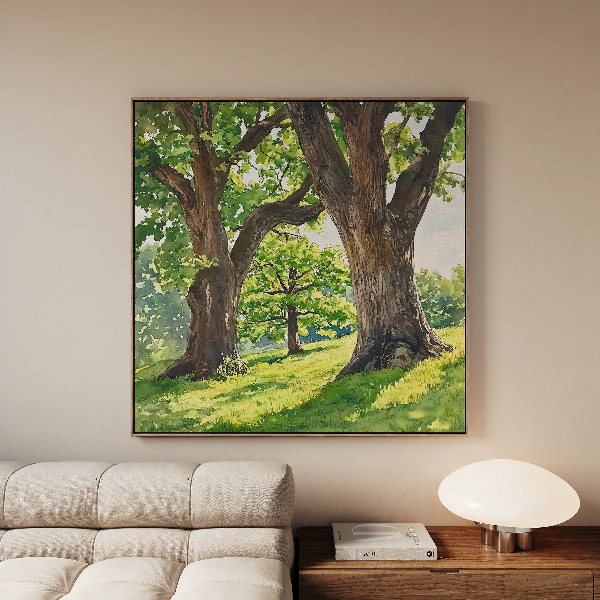 Landscape 478 Canvas Art 60 x 60 cm / Black