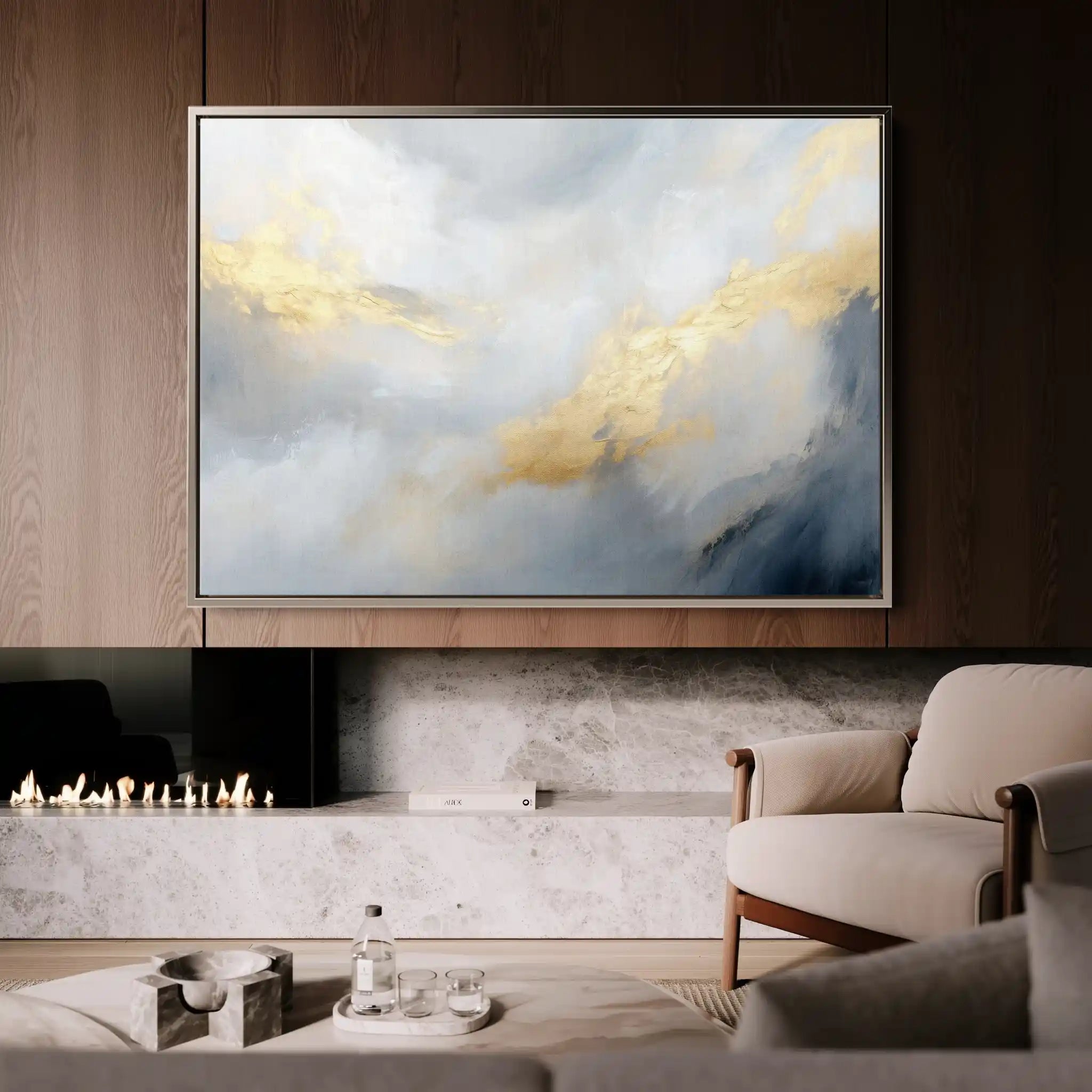 Abstract 479 Canvas Art 18" x 24" / 45 x 60 cm / Black