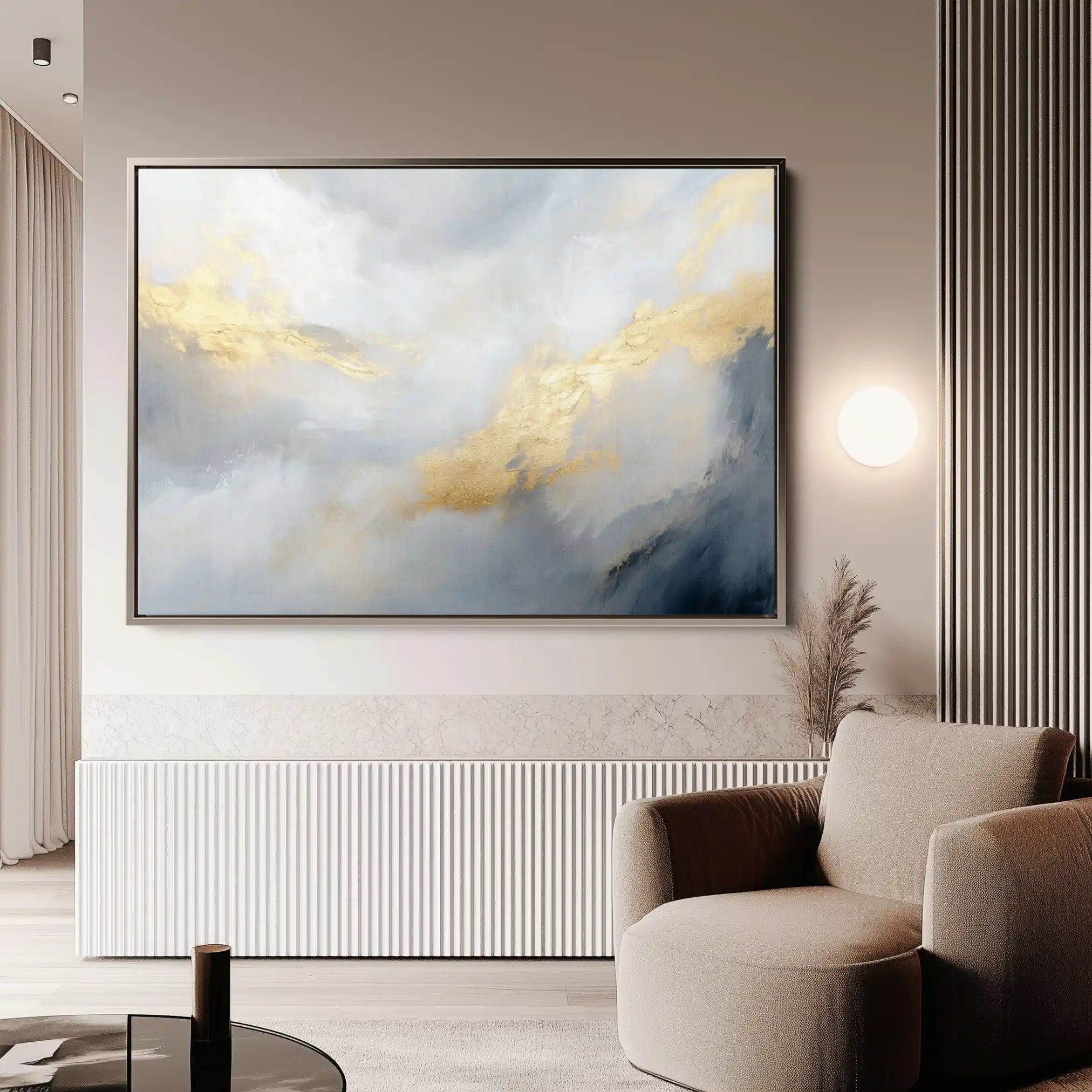 Abstract 479 Canvas Art 18" x 24" / 45 x 60 cm / Black