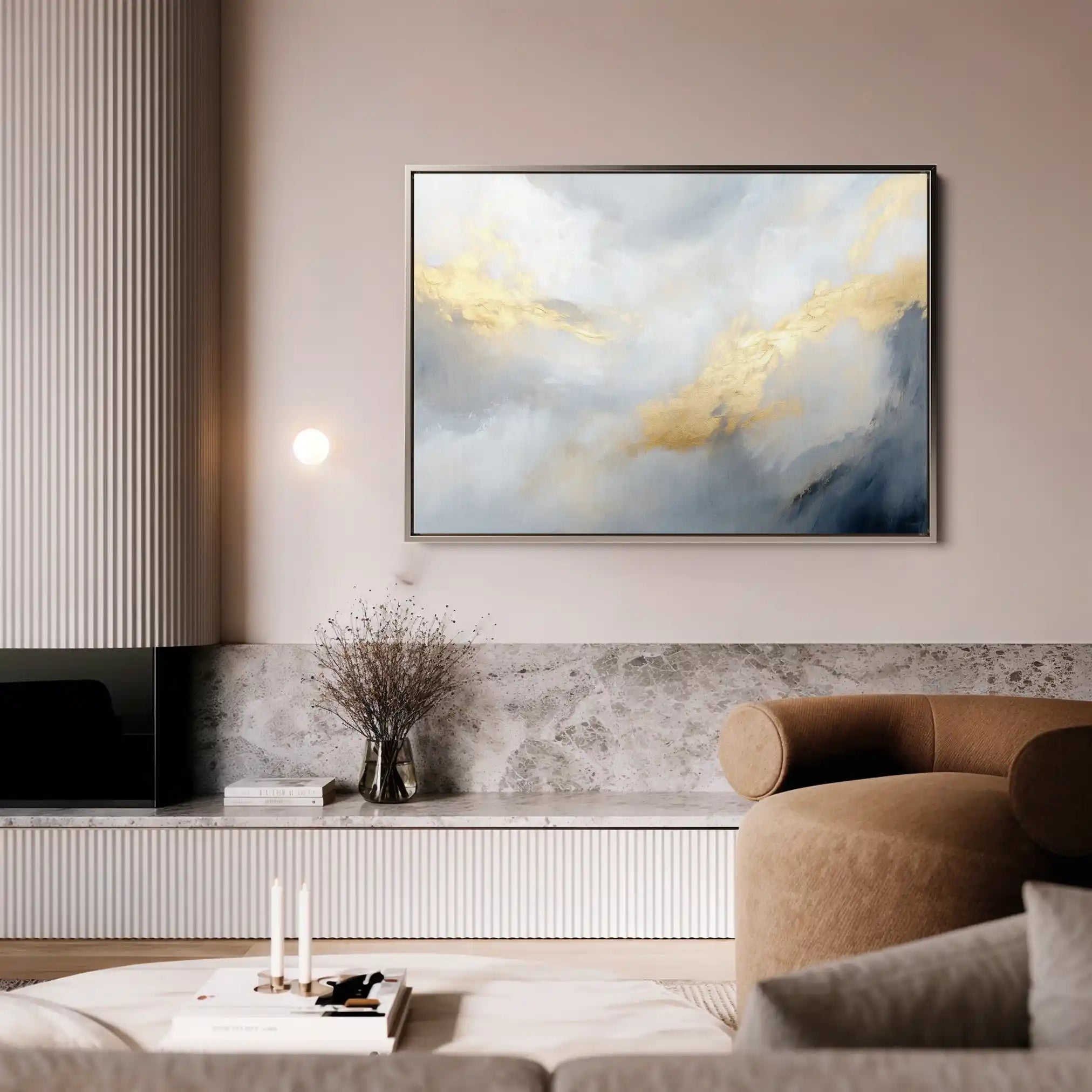 Abstract 479 Canvas Art 18" x 24" / 45 x 60 cm / Black