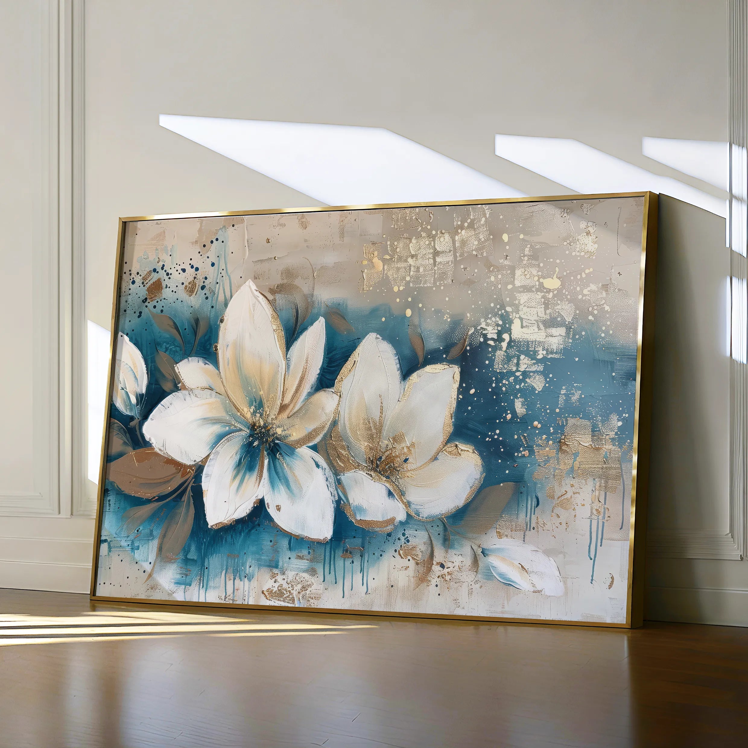 Floral 479 Canvas Art 18" x 24" / 45 x 60 cm / Black