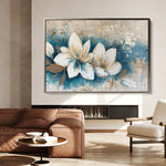 Floral 479 Canvas Art 18" x 24" / 45 x 60 cm / Black