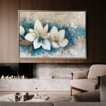 Floral 479 Canvas Art 18" x 24" / 45 x 60 cm / Black