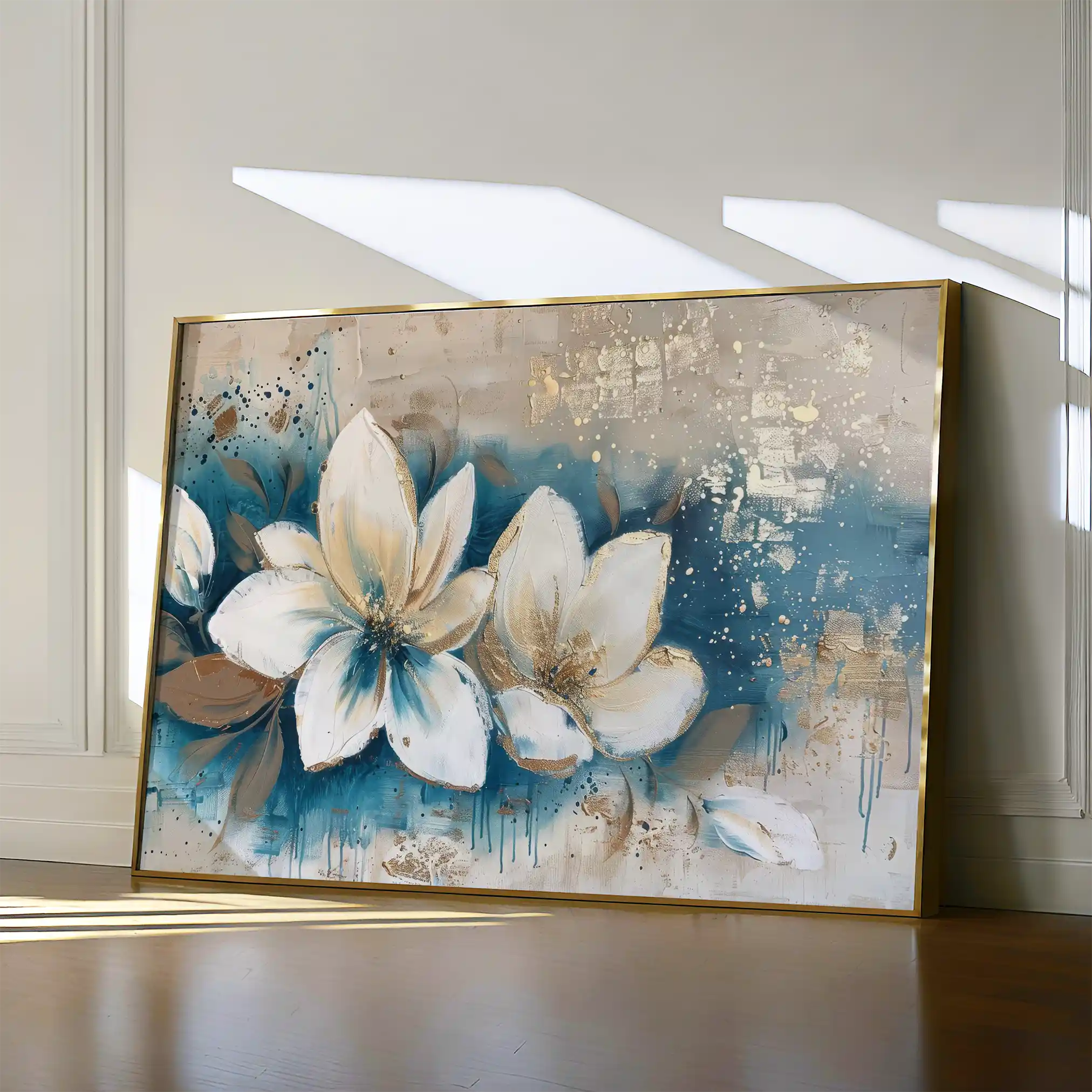 Floral 479 Canvas Art 60 x 40 cm / Black