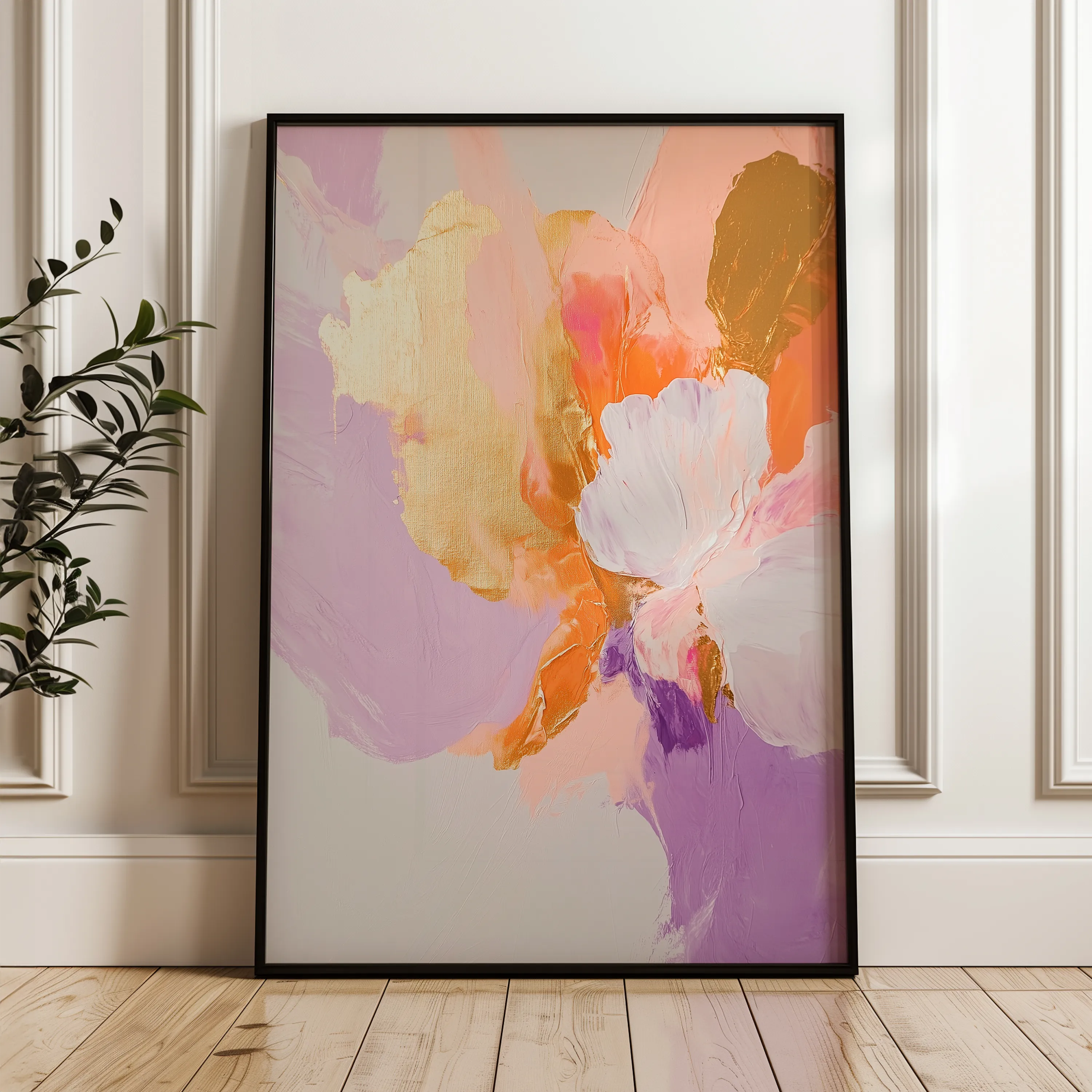 Abstract 480 Canvas Art 18" x 24" / 45 x 60 cm / Black