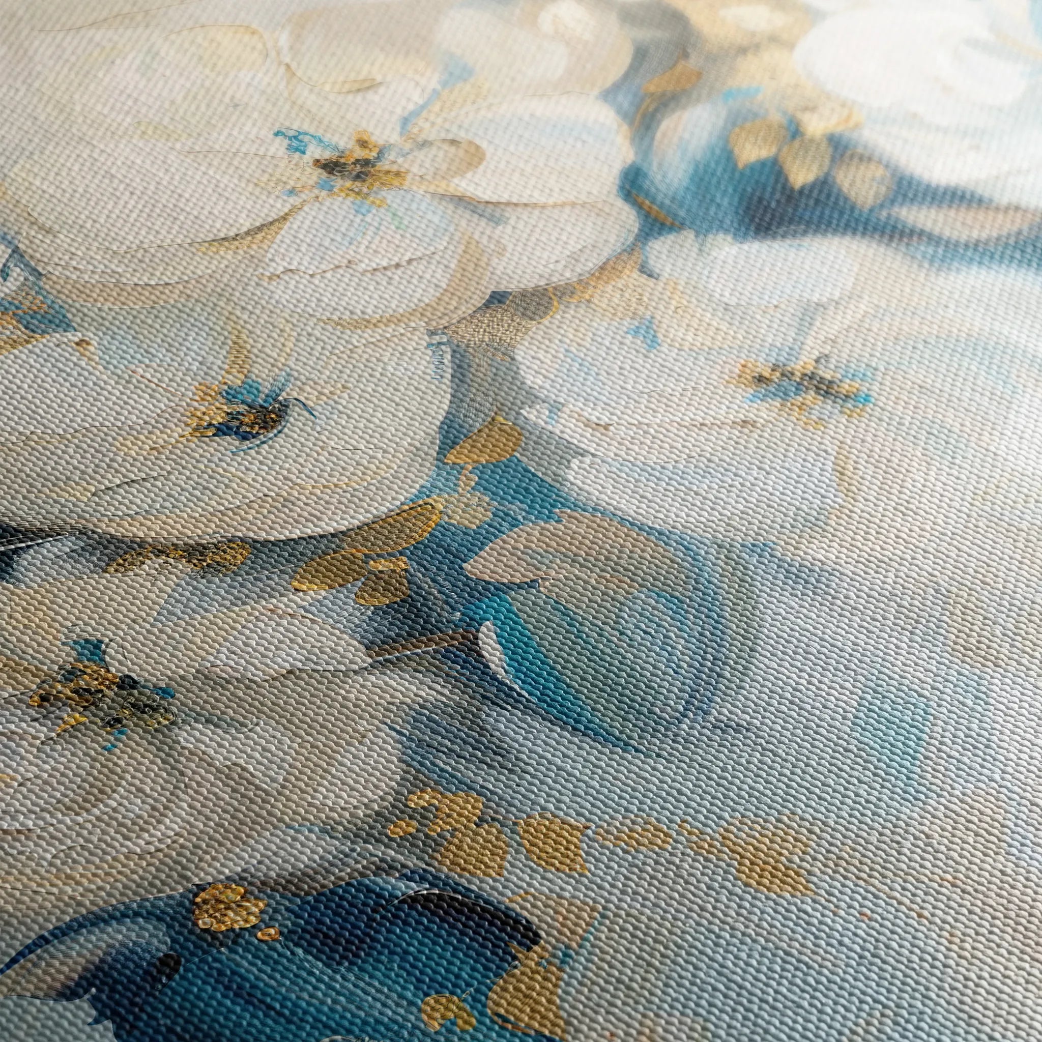 Floral 480 Canvas Art 18" x 24" / 45 x 60 cm / Black