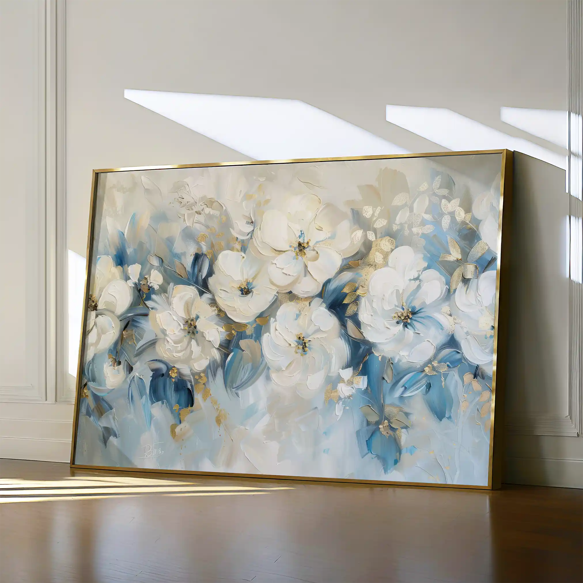 Floral 480 Canvas Art 60 x 40 cm / Black