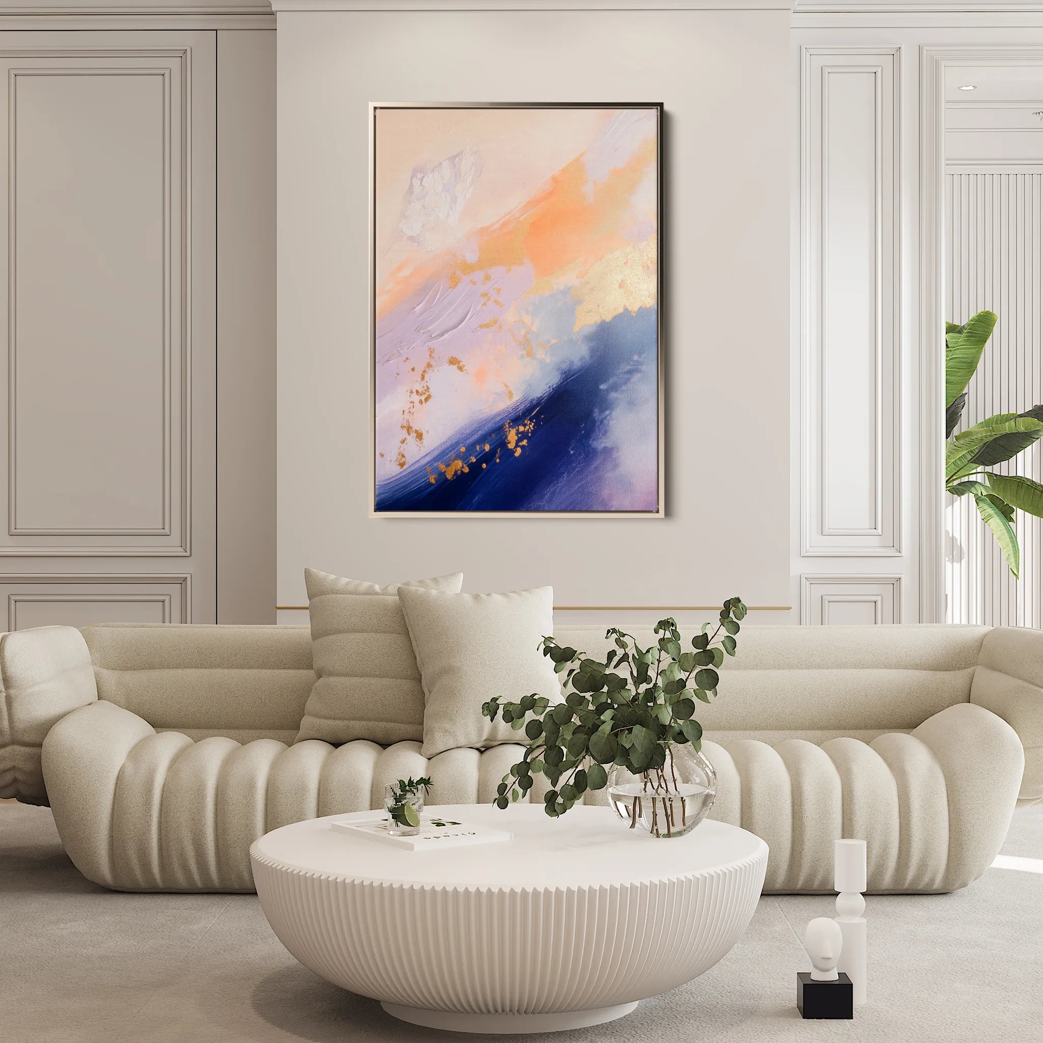 Abstract 481 Canvas Art 18" x 24" / 45 x 60 cm / Black