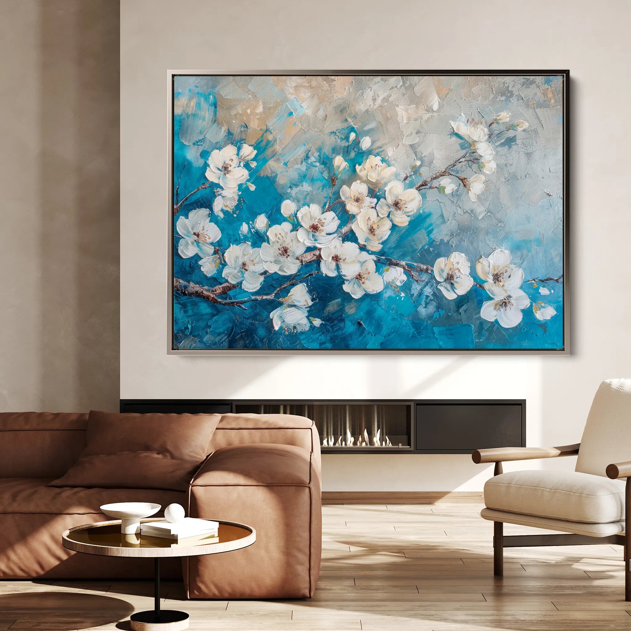 Floral 481 Canvas Art 18" x 24" / 45 x 60 cm / Black