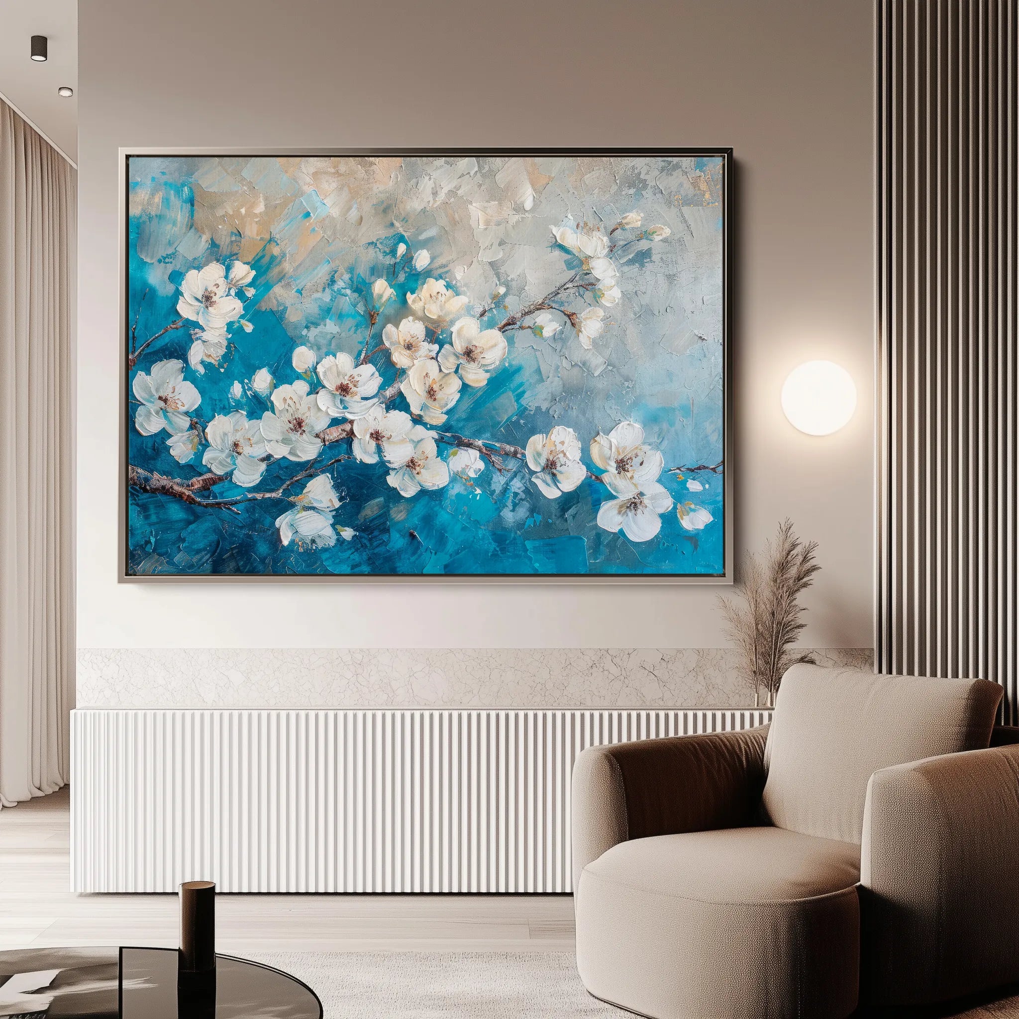 Floral 481 Canvas Art 18" x 24" / 45 x 60 cm / Black