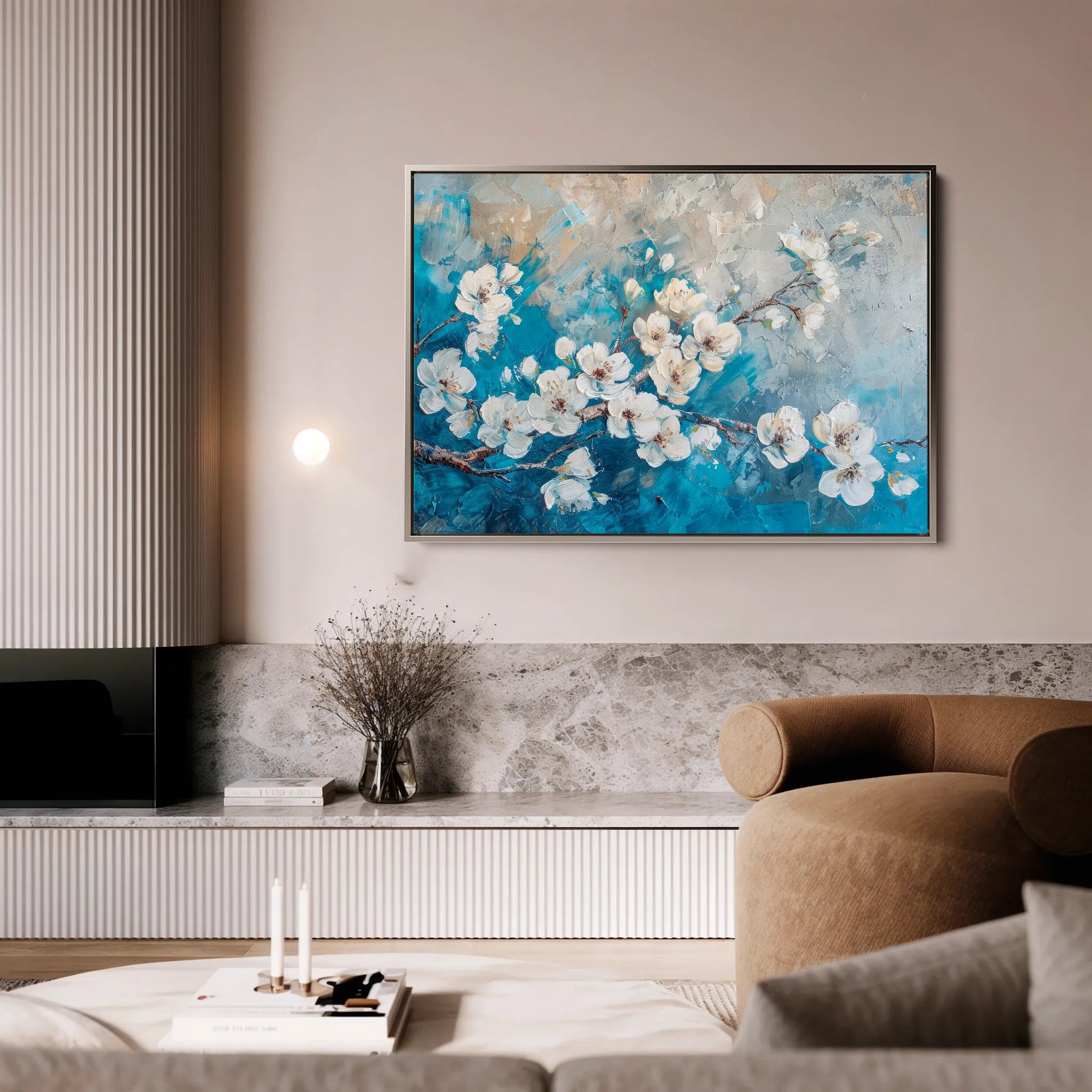Floral 481 Canvas Art 18" x 24" / 45 x 60 cm / Black