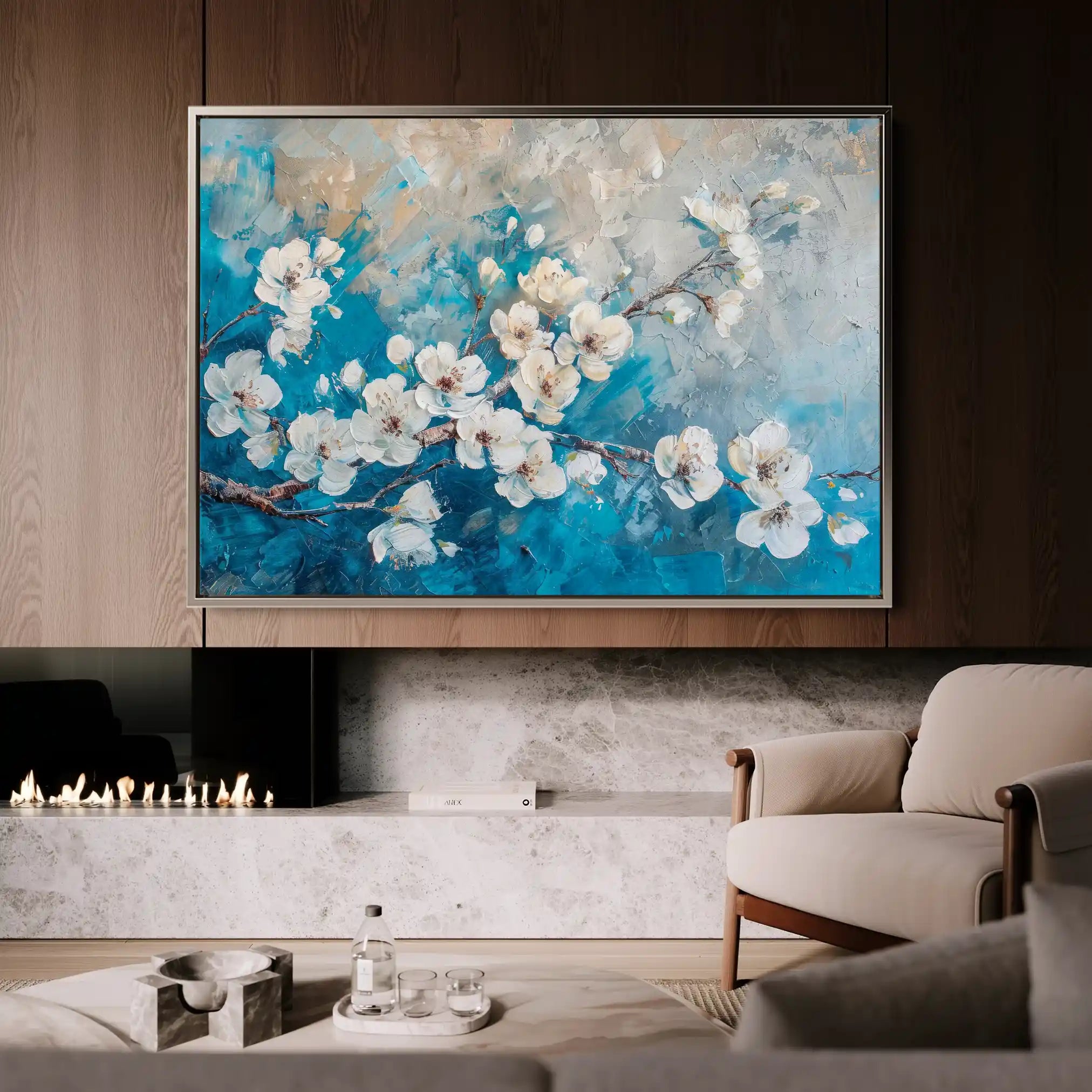 Floral 481 Canvas Art 60 x 40 cm / Black
